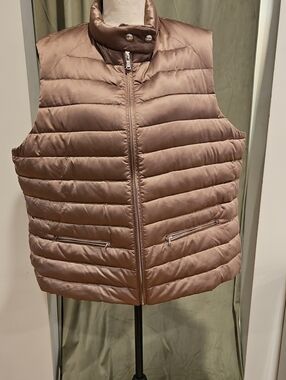 Ralph Lauren Quilted Puffer Vest in Taupe